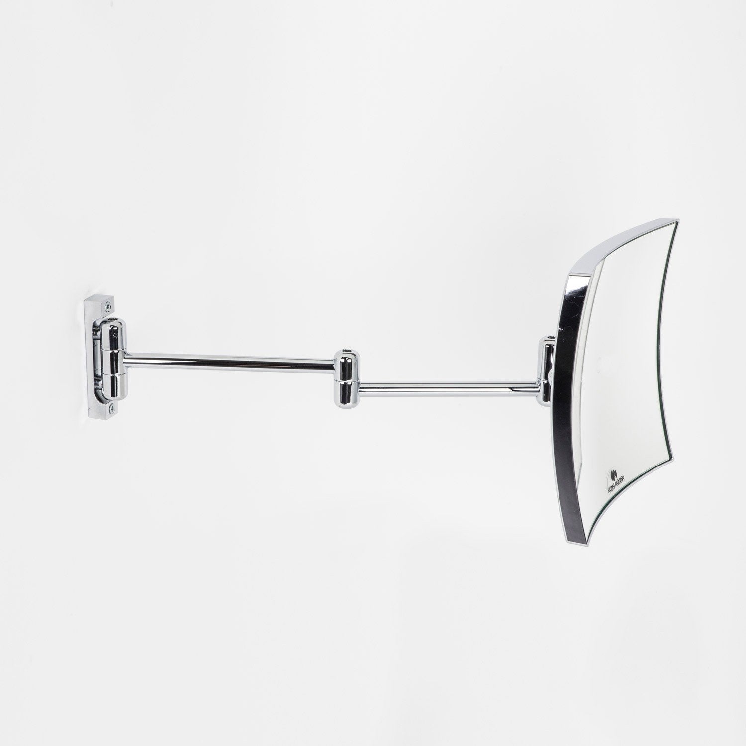 Koh-i-noor Quadrolo specchio 20x20 ingraditore x3 a parete Cromo Lucido, dettaglio ravvicinato della finitura e del...