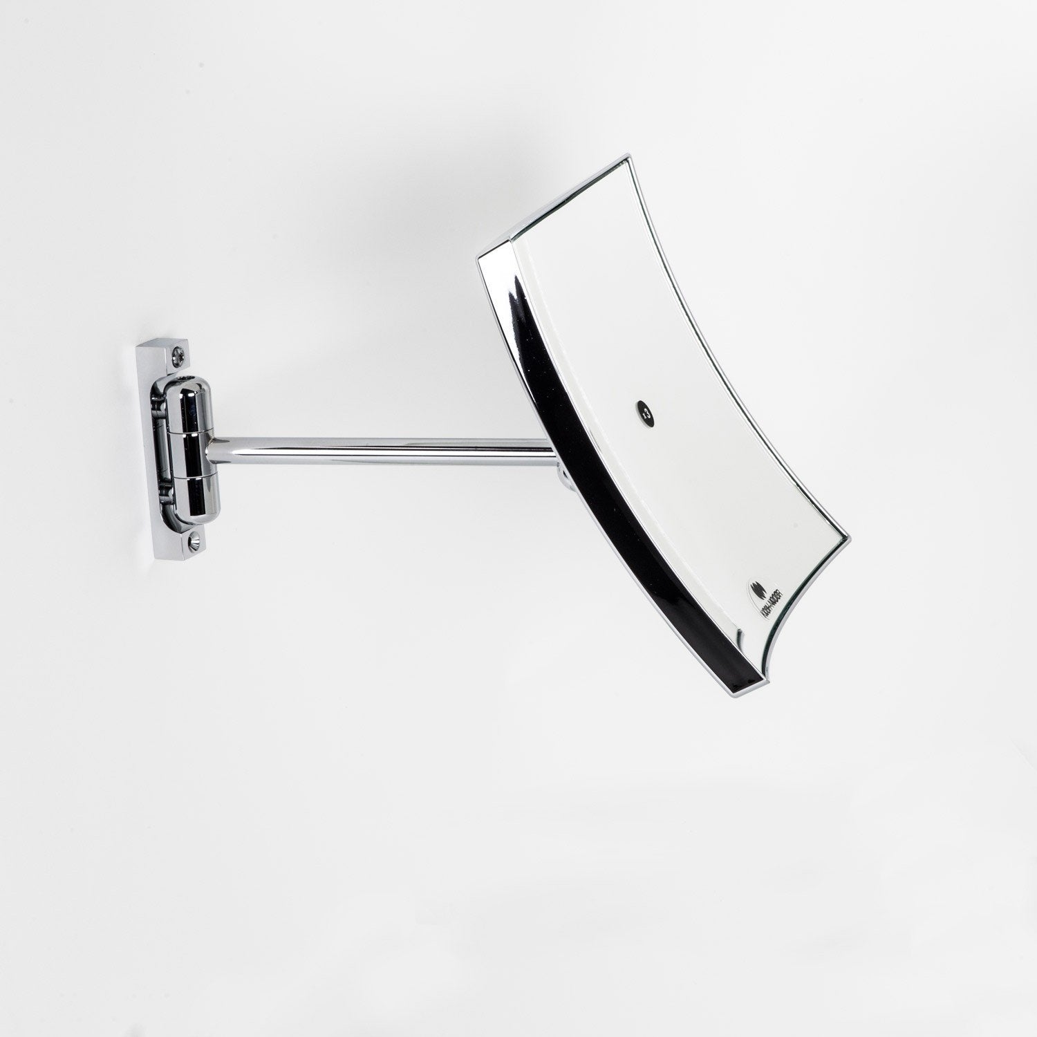 Koh-i-noor QUADROLO specchio ingranditore x3 a muro cromo Cromo Lucido, vista dall'alto del piano con lavabo - Koh I Noor