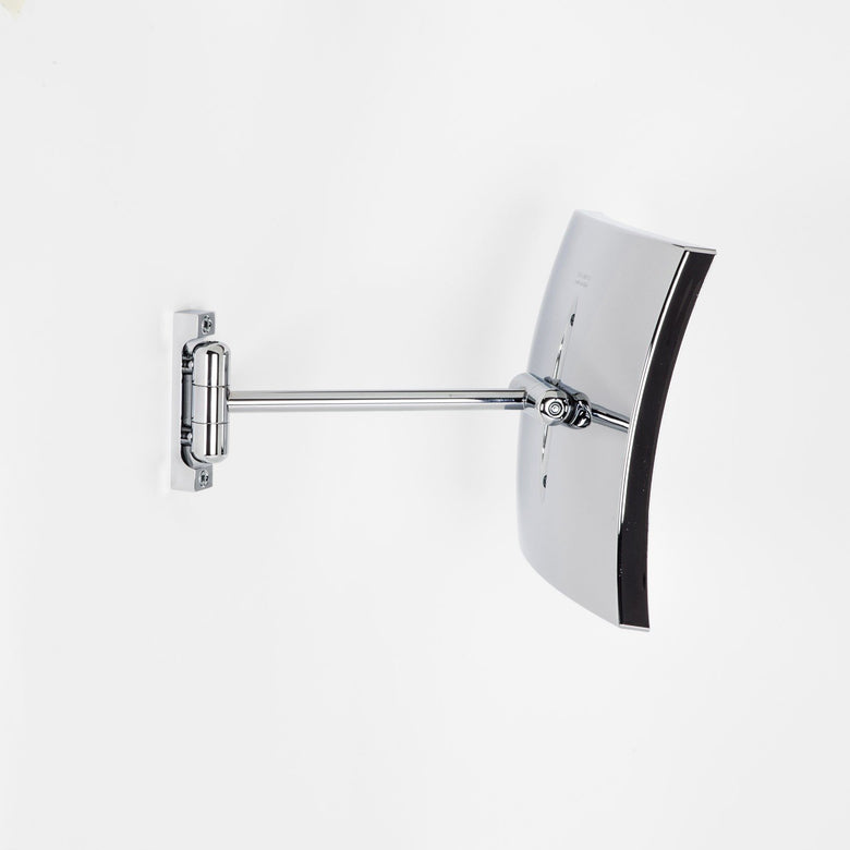 Koh-i-noor QUADROLO specchio ingranditore x3 a muro cromo Cromo Lucido, dettaglio ravvicinato della finitura e del...