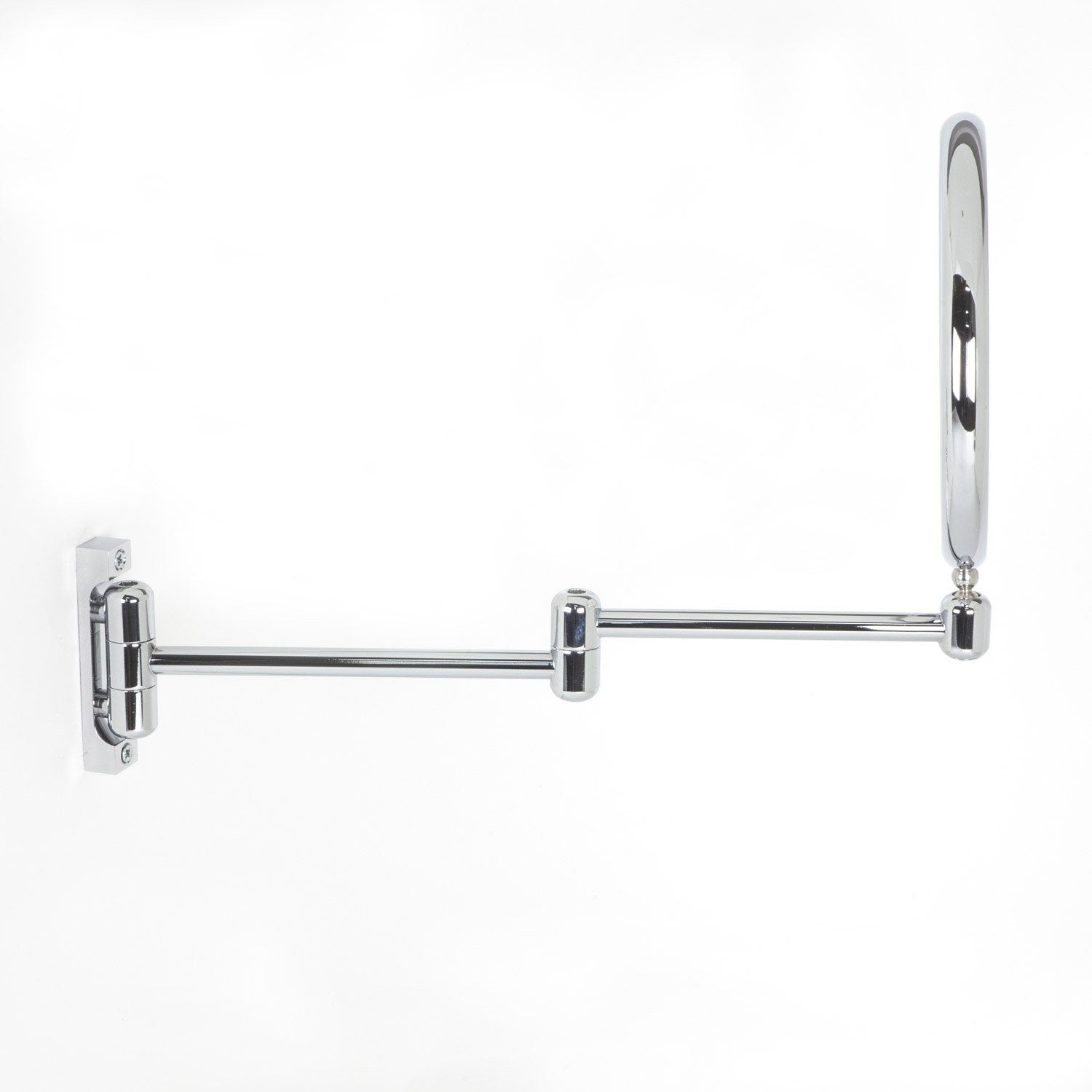 Koh-i-noor DOPPIOLINO specchio ingranditore x2 due braccia Cromo Lucido, vista dall'alto del piano con lavabo - Koh I Noor