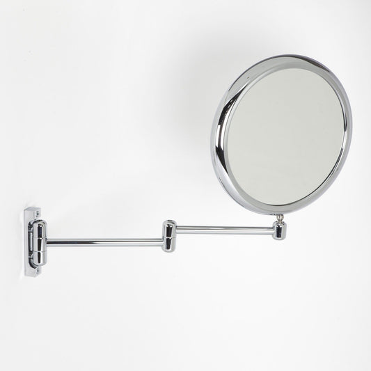 Koh-i-noor Doppiolo specchio ingranditore x2 tondo 23 cm bifacciale a muro cromo