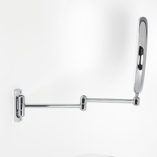 Koh-i-noor Doppiolo specchio ingranditore x2 tondo 23 cm bifacciale a muro con 2 braccia cromo
