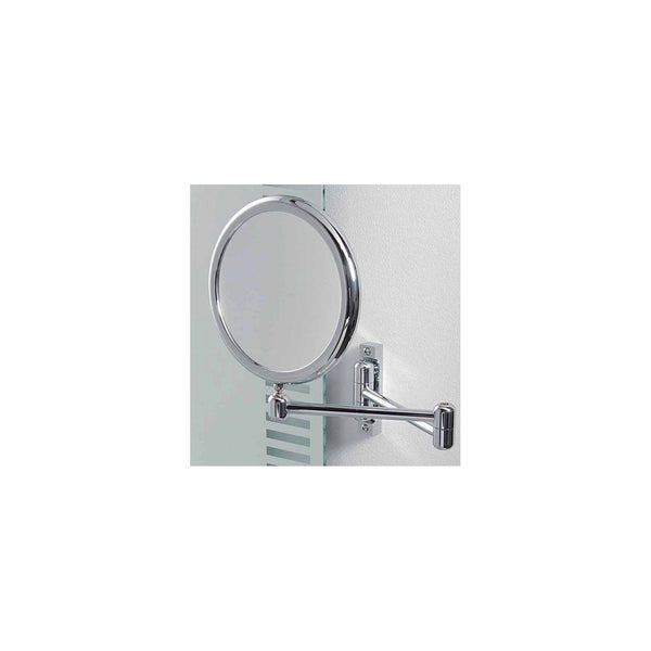 Koh-i-noor Doppiolo specchio ingranditore x2 tondo 23 cm bifacciale a muro con 2 braccia cromo