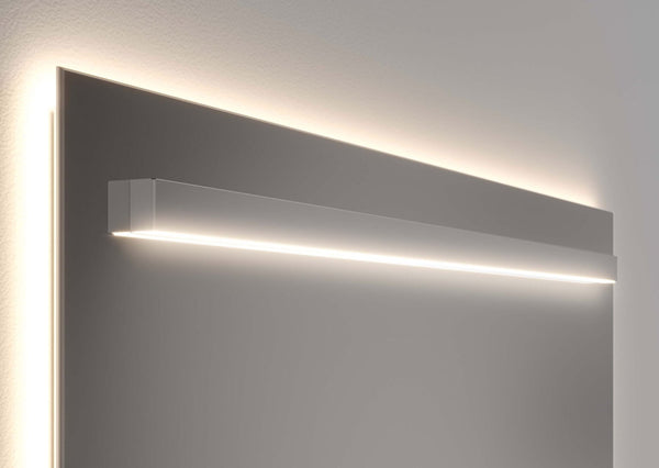 Specchio 140x70 retroilluminato con barra superiore a led IP44 non reversibile Side Up SRB140 Idea