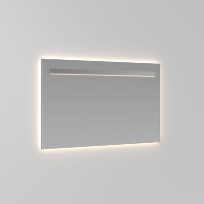 Specchio 140x70 retroilluminato con barra superiore a led IP44 non reversibile Side Up SRB140 Idea