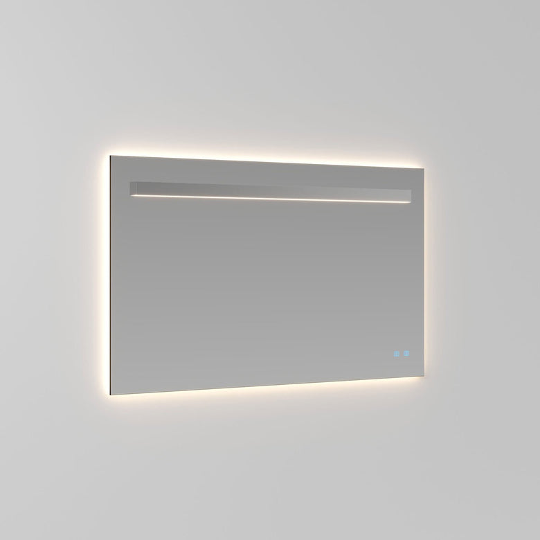 Specchio 140x70 retroilluminato con barra superiore a led, particolare del diffusore luminoso