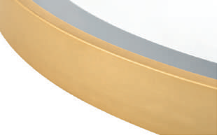 Specchio tondo 80 cm oro spazzolato luce calda fredda e neutra con doppio sensore antiappanamento e on off