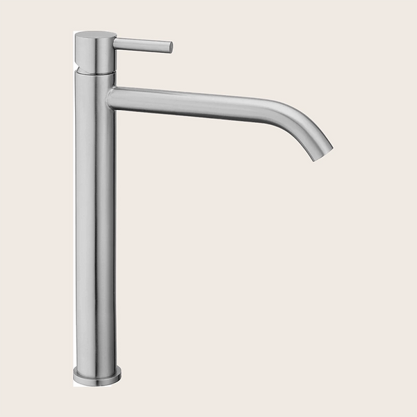 Paffoni Steel Steel081 Miscelatore lavabo monocomando in ambientato su piano bagno con accessori