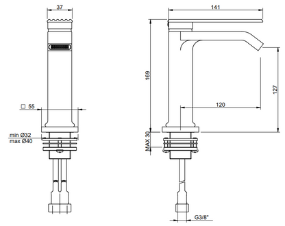 Treemme Los miscelatore monocomando lavabo cromo IT2A11CCRMZZ