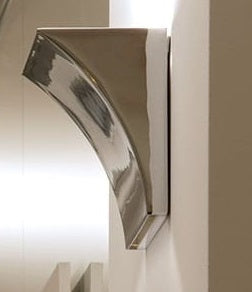 Flos Pochette Up Down Led Lampada a Parete cromo, particolare del diffusore luminoso