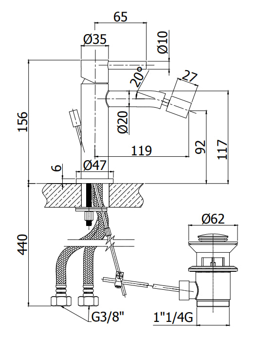 Paffoni Steel coppia Miscelatori Monocomando Lavabo E Bidet in acciaio inox