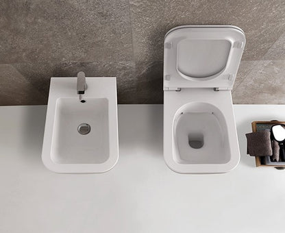 Ceramica Globo Stone coppia sanitari sospesi Chiusura Rallentata Bianco Opaco