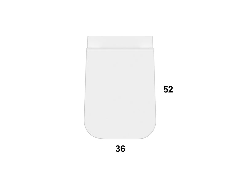 Globo Stone Multi Wc filo parete Senza Brida a pavimento, vista laterale del profilo e della forma - Ceramica Globo