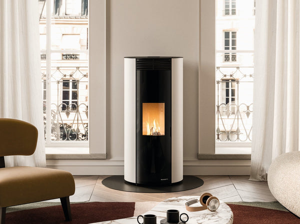Emily 9 Palazzetti Stufa a pellet ermetica Ecofire bianco braciere autopulente 805809422
