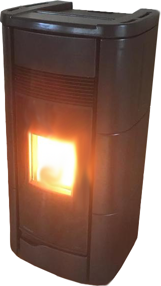 Palazzetti Anna 12 Pro 3 Stufa ermetica A Pellet ad aria Nera, vista laterale che mostra profilo e dimensioni