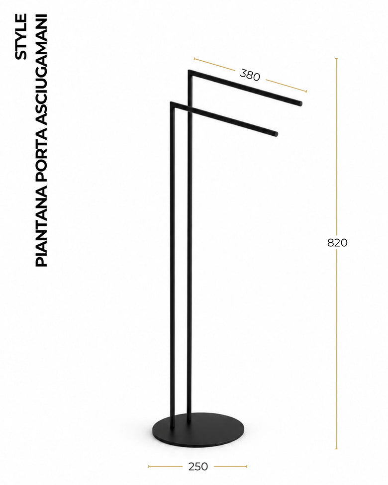 Piantana portasciugamani cromo Style – vista 2