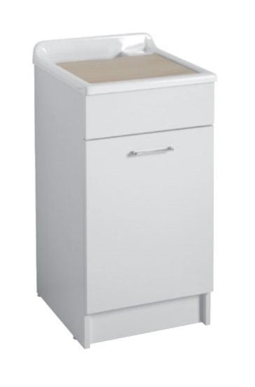 Colavene Swash mobile lavatoio 45x50 con apertura anta a sinistra e tavola lavapanni bianco lucido