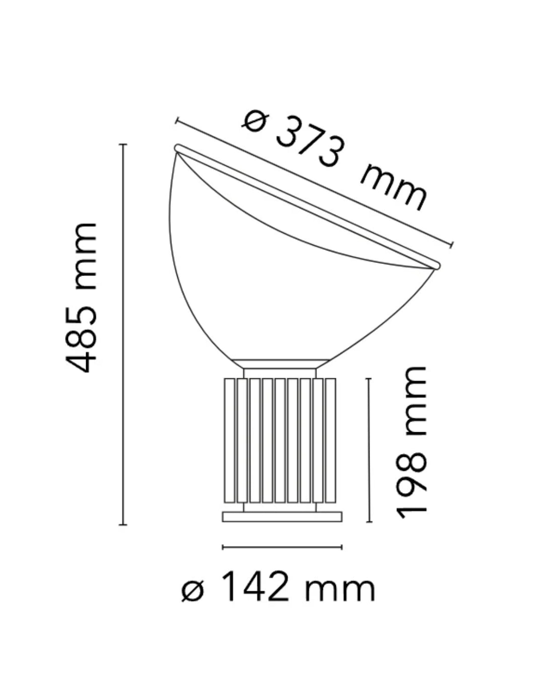 Flos TACCIA small lampada da tavolo luce indiretta bianco opaco F6604009
