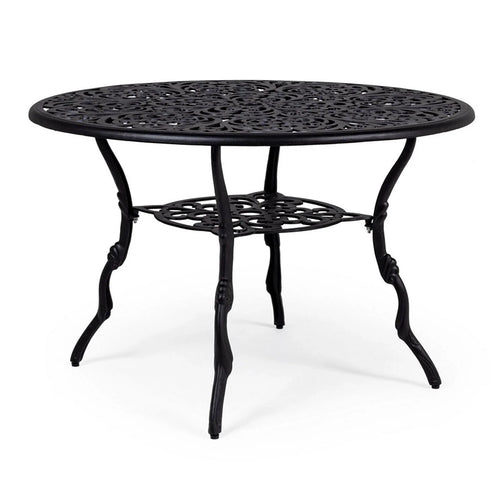 Andrea Bizzotto Victoria 110 cm tavolo da giardino, vista laterale della struttura e del profilo
