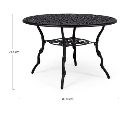 Andrea Bizzotto Victoria 110 cm tavolo da giardino antracite opaco 0806071