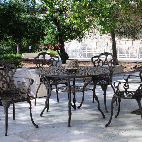 Andrea Bizzotto Victoria 110 cm tavolo da giardino antracite opaco 0806071