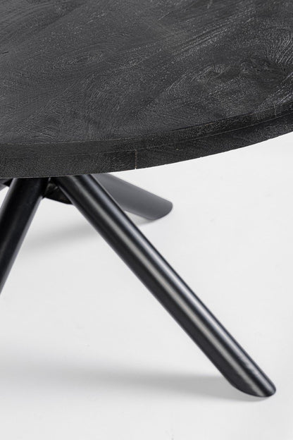 Andrea Bizzotto To Hastings tavolo 130 cm rotondo in legno nero