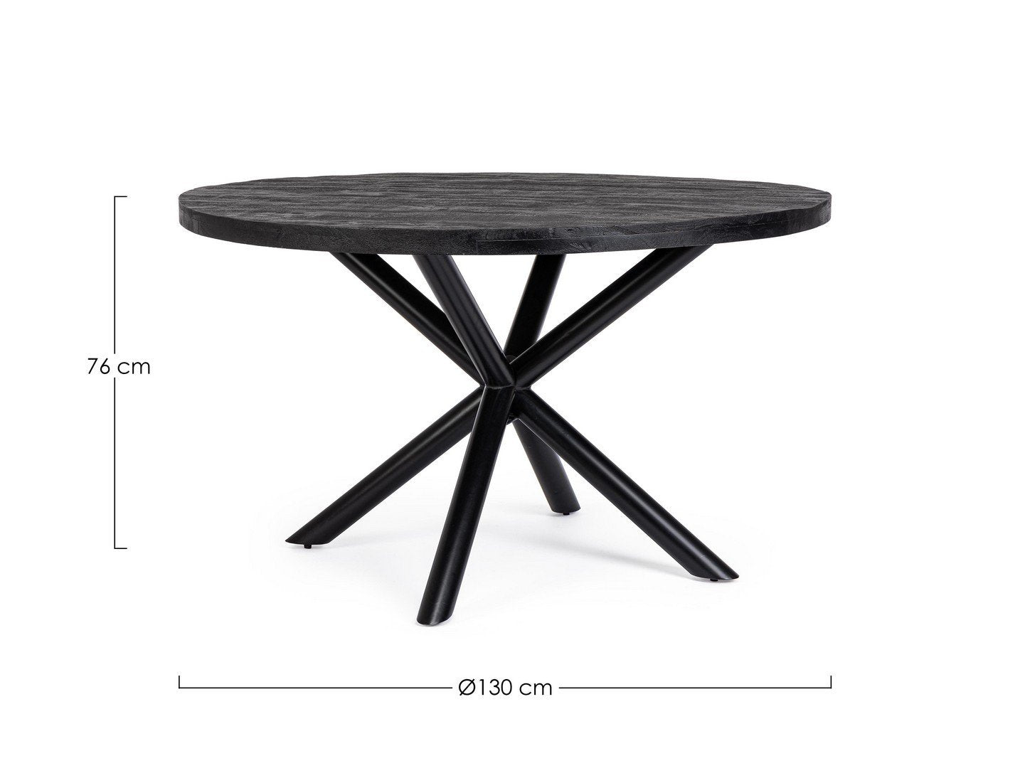 Andrea Bizzotto To Hastings Tavolo Da Pranzo 130 cm Rotondo ambientato in spazio living con arredi coordinati