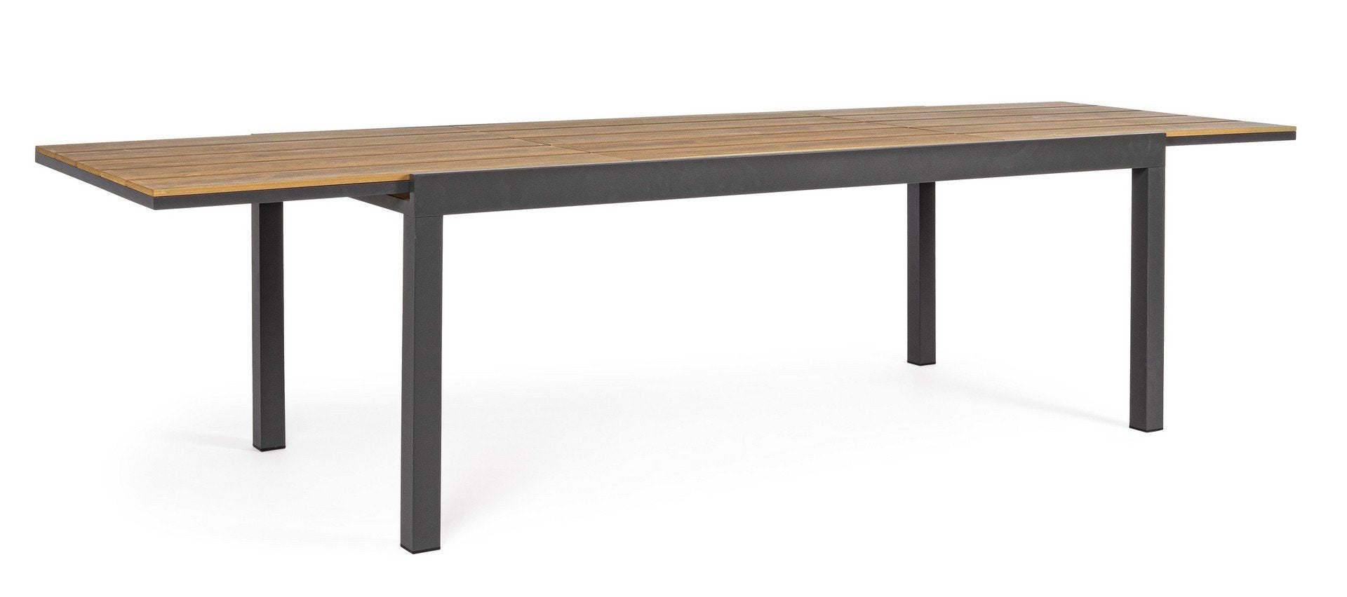 Andrea Bizzotto Elias 300x95 Tavolo allungabile antracite, dettaglio ravvicinato dei materiali