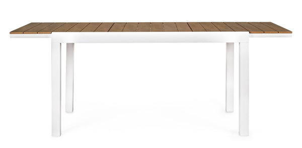 Andrea Bizzotto Elias 140x90 tavolo allungabile bianco ambientato in spazio living con arredi coordinati