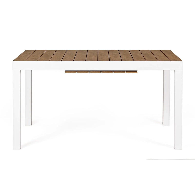 Andrea Bizzotto Elias 140x90 tavolo allungabile bianco ambientato in spazio living con arredi coordinati