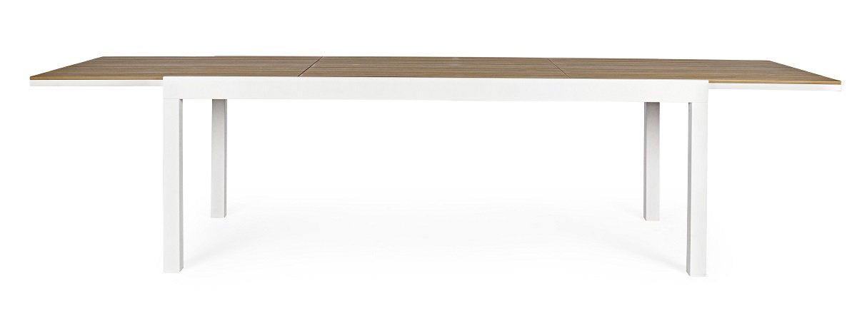 Andrea Bizzotto Elias 300x95 tavolo Allungabile da Esterno, dettaglio ravvicinato dei materiali
