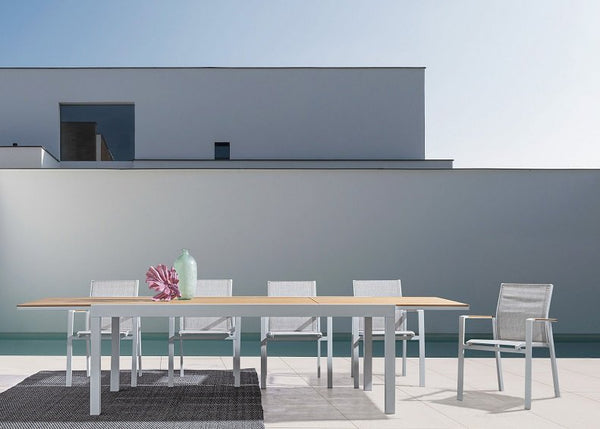 Andrea Bizzotto Elias tavolo 200x95 Allungabile da Esterno Bianco 0662970