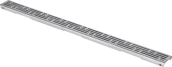 Tece TECEdrainline griglia lineare design basic da 700 mm in acciaio inox e spazzolato visto dall'alto con superficie e...