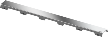 Tece TECEdrainline griglia lineare design steel II 700 mm, dettaglio ravvicinato della texture antiscivolo - Tece Italia
