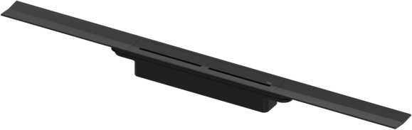 Tece TECEdrainprofile canalina doccia 800 mm in acciaio Nero Opaco ambientato in box doccia con pareti in vetro - Tece Italia