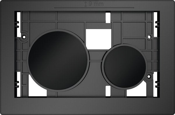 Tece TECEloop pulsantiera di comando WC per cover tasti in opaco ambientato su piano bagno con accessori - Tece Italia