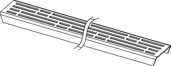 Tece TECEdrainline griglia lineare design basic da 700 mm ambientato in box doccia con pareti in vetro - Tece Italia
