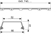 Tece TECEdrainline griglia lineare design steel II 700 mm in acciaio inox e lucido visto dall'alto con superficie e...