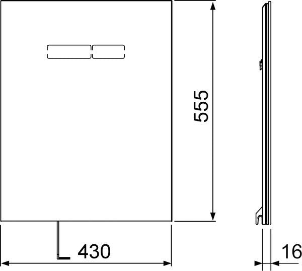 Tece TECElux 9650002 lastra in cristallo con comandi elettronici sen-Touch in cristallo bianco