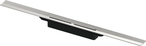 Tece Profilo Doccia Cm 80 E Pozzetto Drenaggio Standard Dn50 Acciaio Inox Satinat ambientato in box doccia con pareti in...