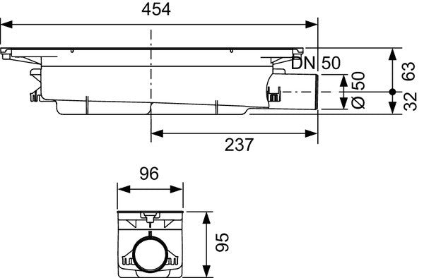 Tece Profilo Doccia Cm 80 E Pozzetto Drenaggio Standard Dn50