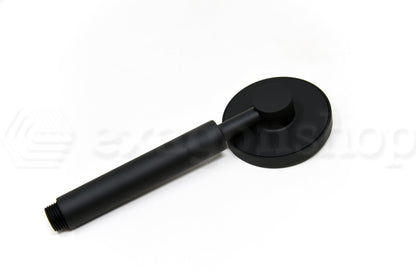Doccetta 8 cm con presa acqua e flessibile in pvc nero opaco Smart
