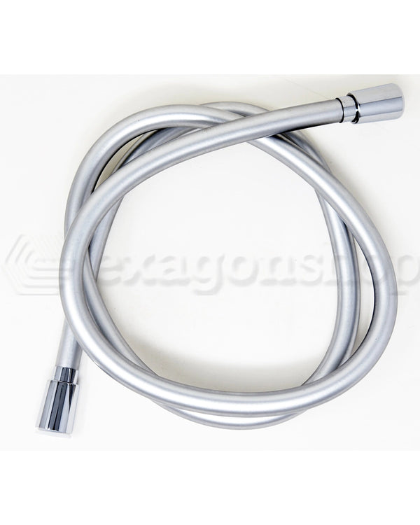 Flessibile doccetta antitorsione 150 cm doppio cono in pvc silver Smart