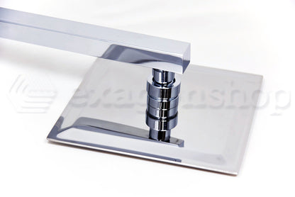 Set soffione 20x20 slim miscelatore doccia incasso 2 vie braccio 33 cm e doccetta cromo Smart