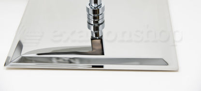 Set soffione 30x30 slim miscelatore doccia incasso 2 vie braccio 33 cm e doccetta cromo Smart