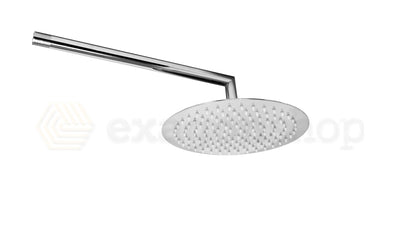 Set soffione doccia 25 cm slim tondo Smart con braccio 33 cm e doccetta cromo