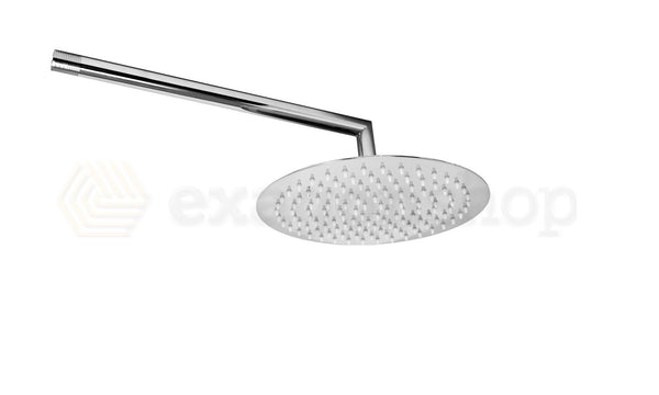 Set soffione doccia 25 cm slim tondo Smart con braccio 33 cm e doccetta cromo