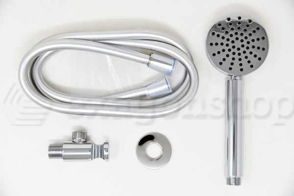 Doccetta tonda 8 cm con flessibile antitorsione 150 cm cromo Smart