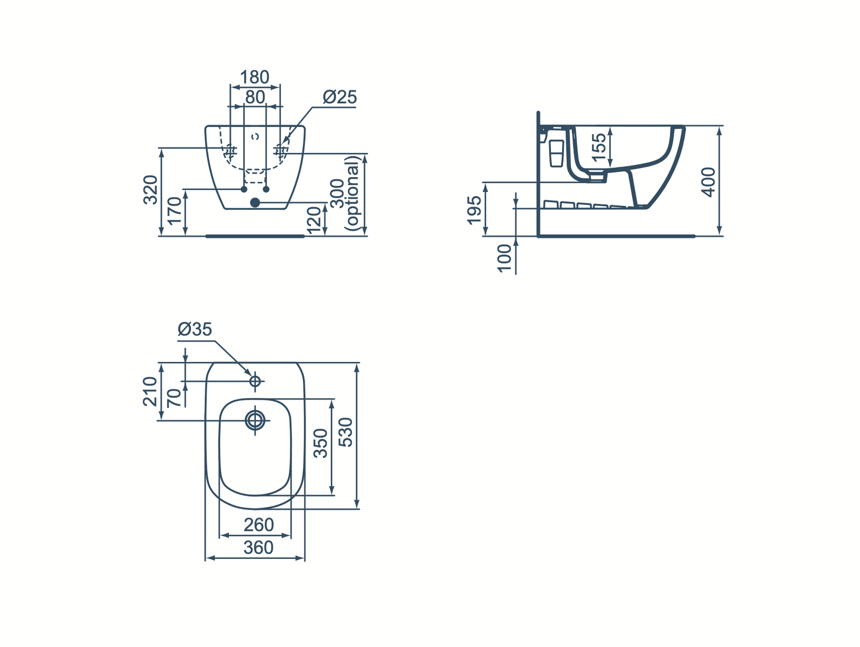 Ideal standard Tesi Aquablade Coppia sanitari Vaso e Bidet ambientato su piano bagno con accessori