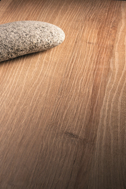 Mobile bagno rovere farnia 110x50 Thema con mensola porta lavabo in ceramica e ripiano inferiore
